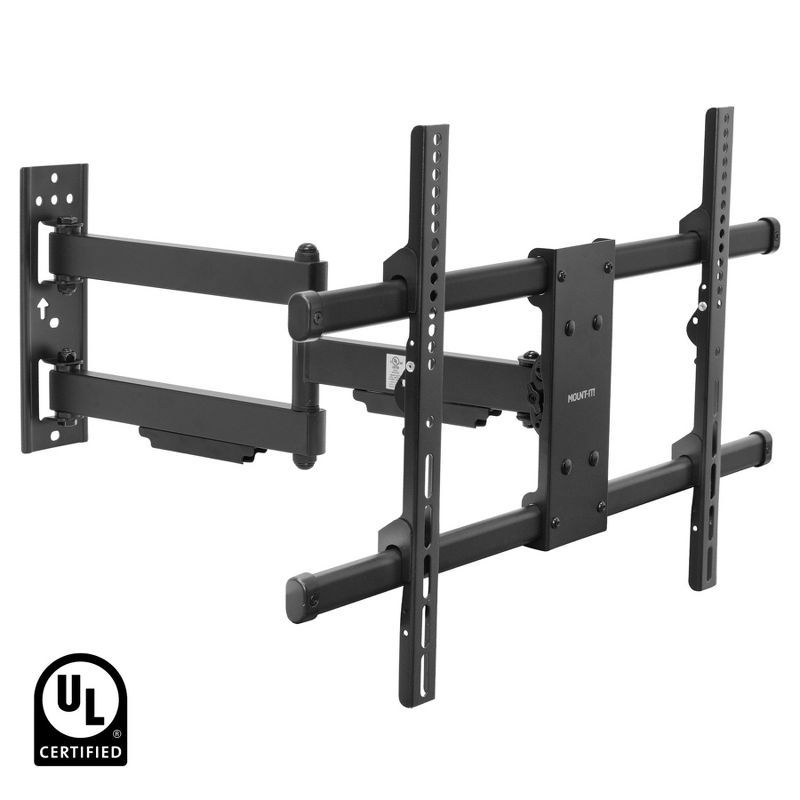 Heavy Duty Black Steel Full Motion TV Wall Mount for 37-80 Inch Screens