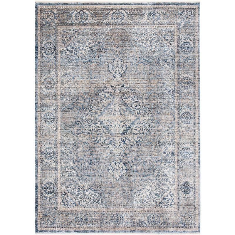 Gray Hand-Knotted Wool and Viscose 8' x 10' Rug