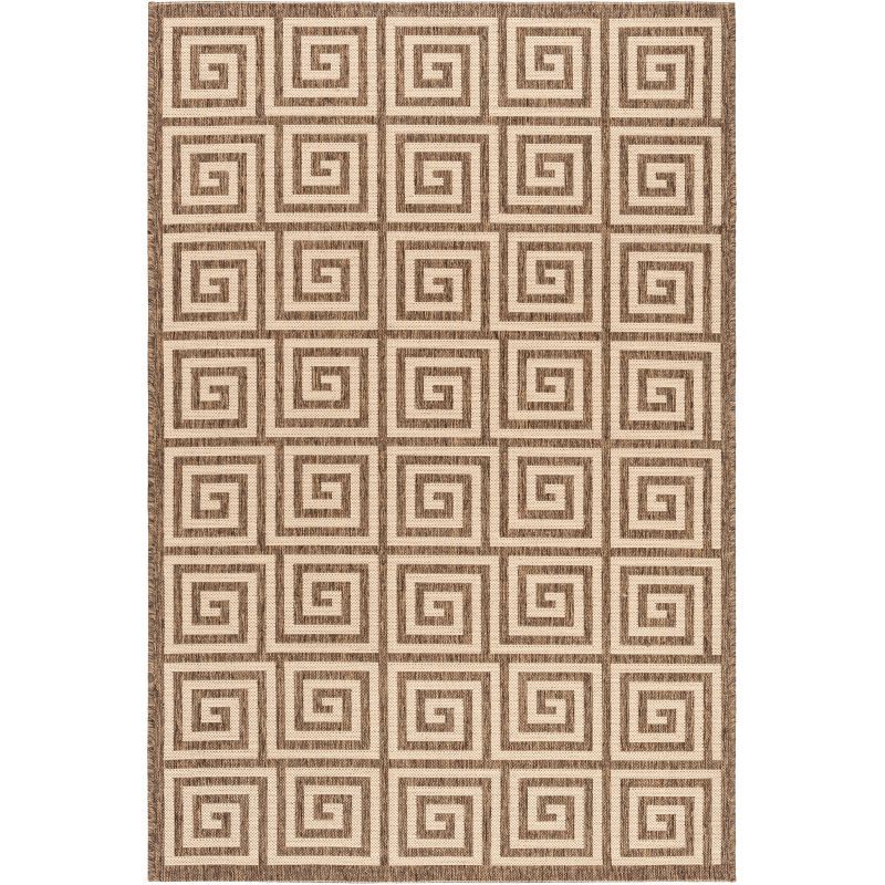 Geometric Flatweave Synthetic 4' x 6' Reversible Area Rug