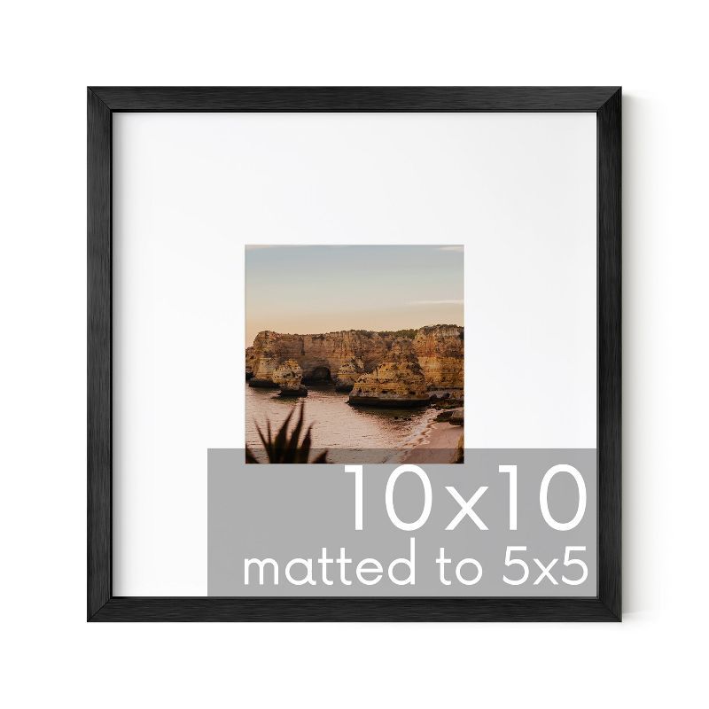 10x10 Black Aluminum Wall Mount Picture Frame