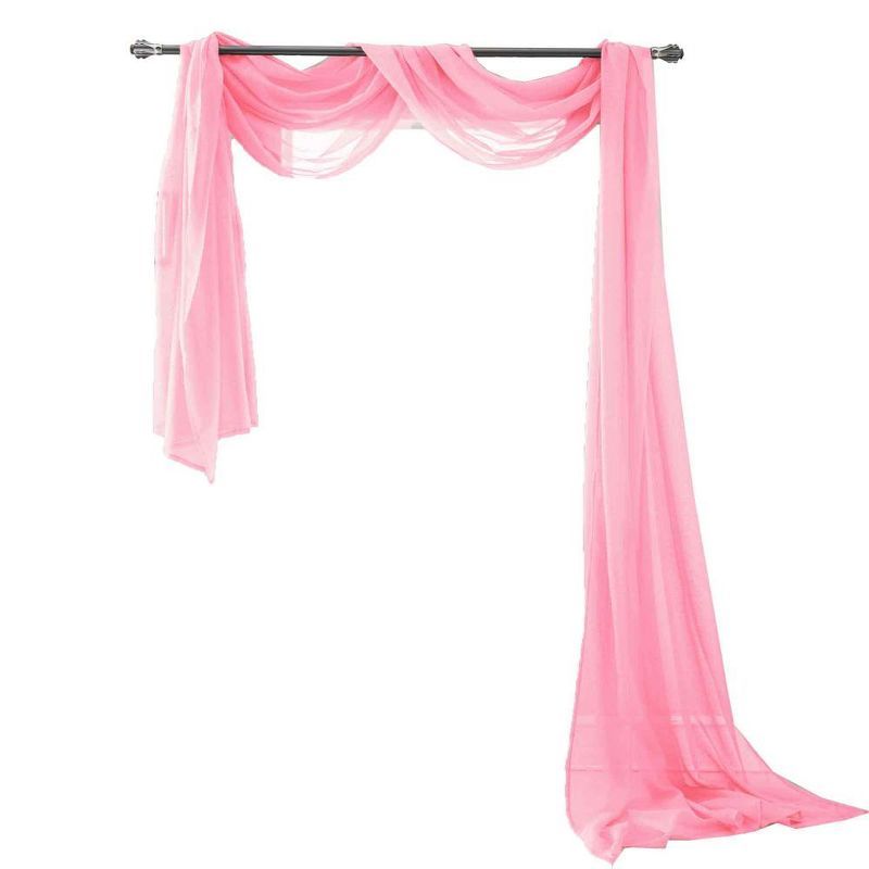 Dusty Rose Sheer Window Scarf 55" x 216"