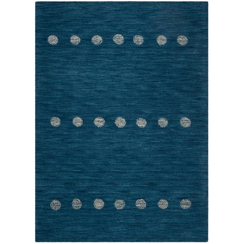 Himalaya Blue Hand-Knotted Wool 4' x 6' Area Rug