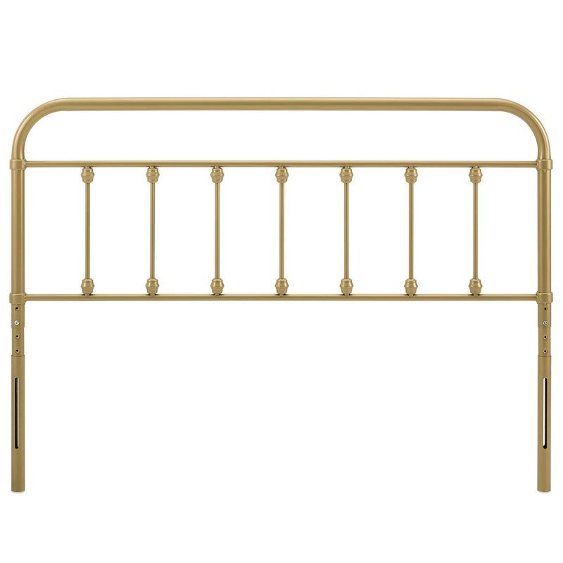 Sage Gold Queen Metal Headboard with Adjustable Height