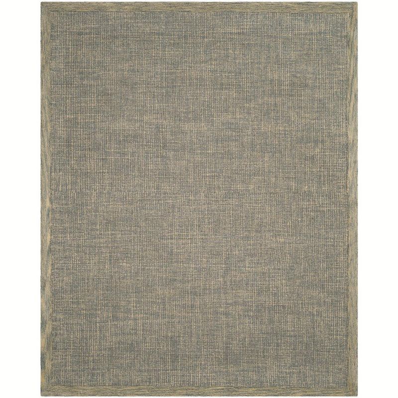 Gold and Grey Abstract Wool 8' x 10' Area Rug