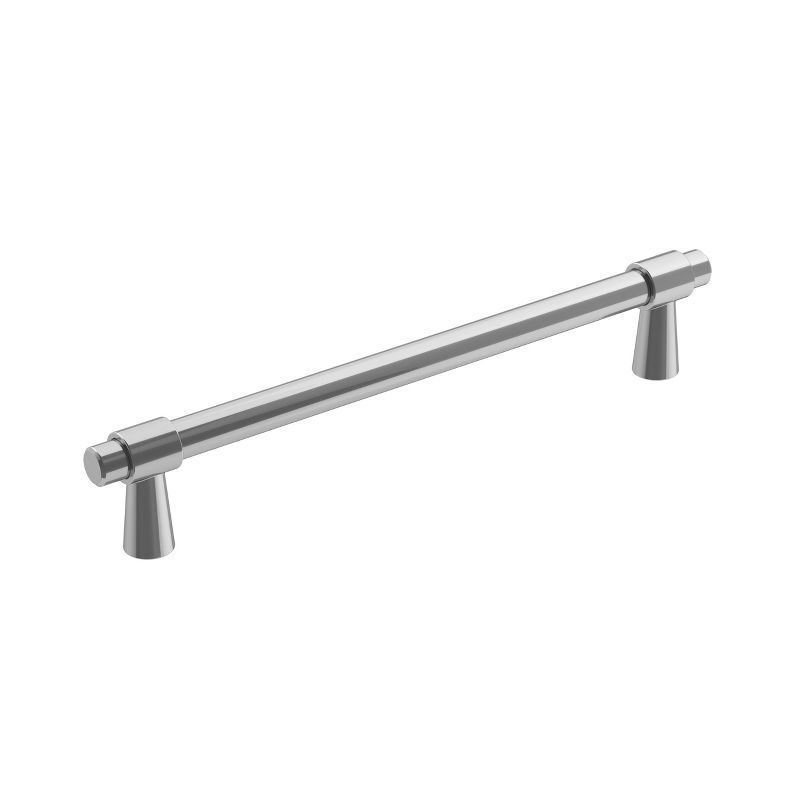 Polished Chrome Modern Cabinet Drawer Pull with Mounting Hardware