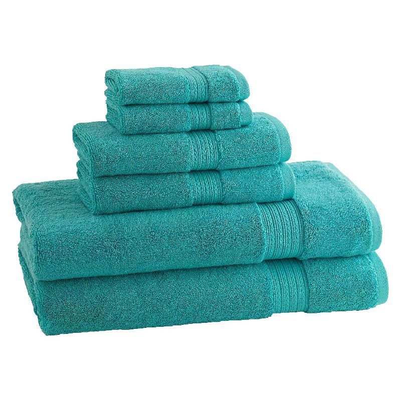 Turquoise Egyptian Cotton 6-Piece Towel Set