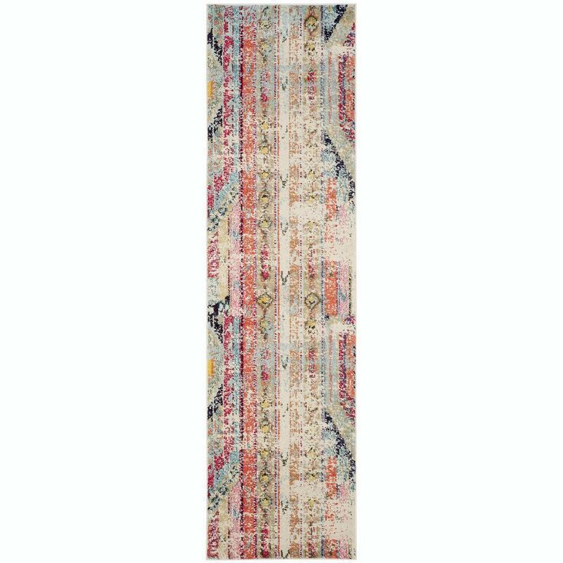 Monaco Multicolor Synthetic Boho Runner Rug