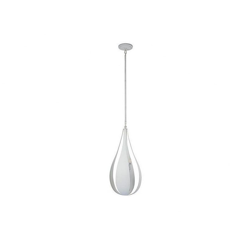 Bali White Cashmere 5-Light Pendant with Painted Metal Shade