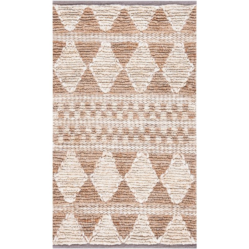 Handmade Reversible Brown/Beige Jute Area Rug - 3 ft. x 5 ft.