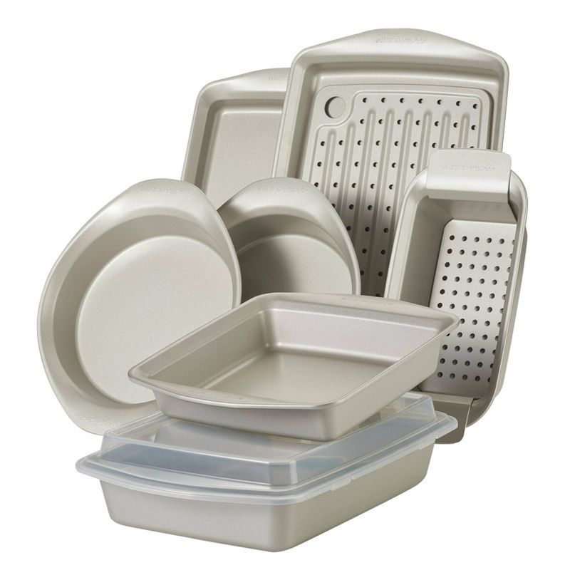 Silver Nonstick 10-Piece Heavy Gauge Steel Bakeware Set