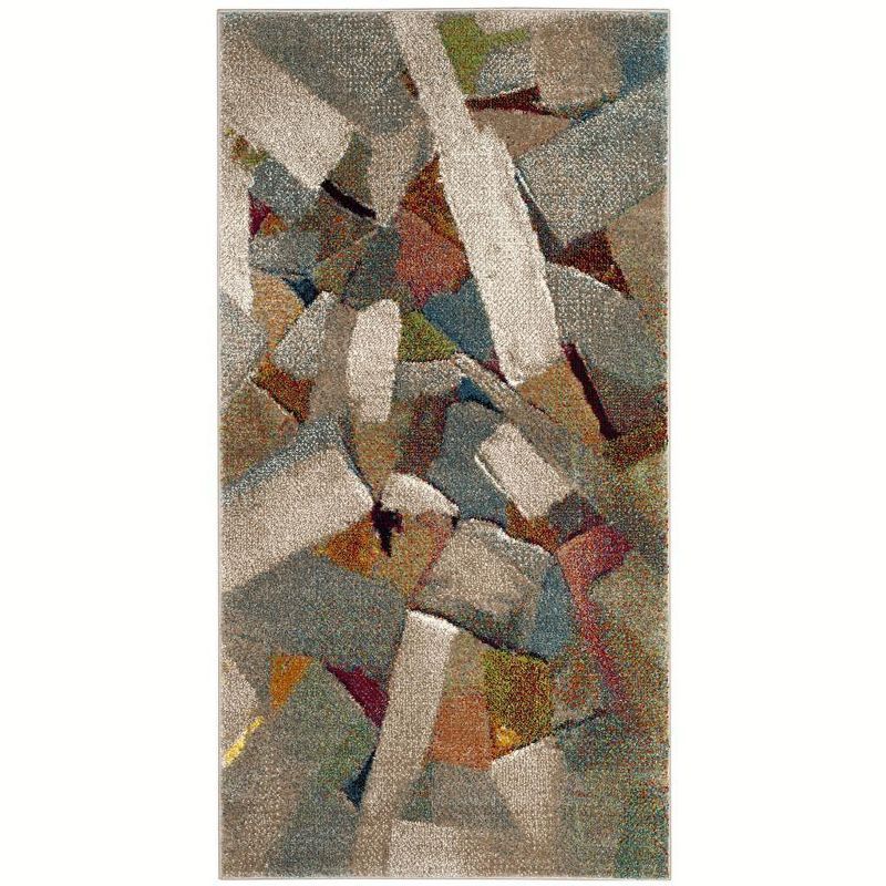 Safavieh Porcello Gray and Multicolor Abstract Area Rug