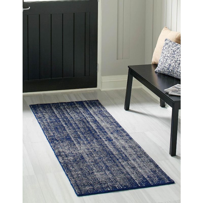 Blueberry Wool Hand-Knotted Indoor Runner Rug