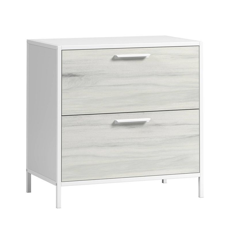 White and Haze Acacia 2-Drawer Lateral File Cabinet