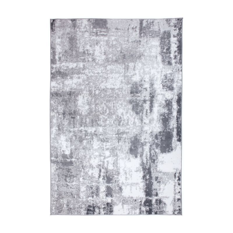 Contemporary Abstract Gray Synthetic 95'' Area Rug