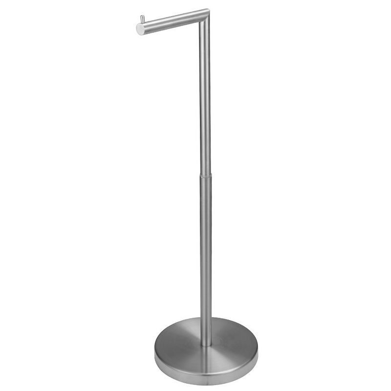 Nickel Freestanding Stainless Steel Toilet Paper Holder with Shelf