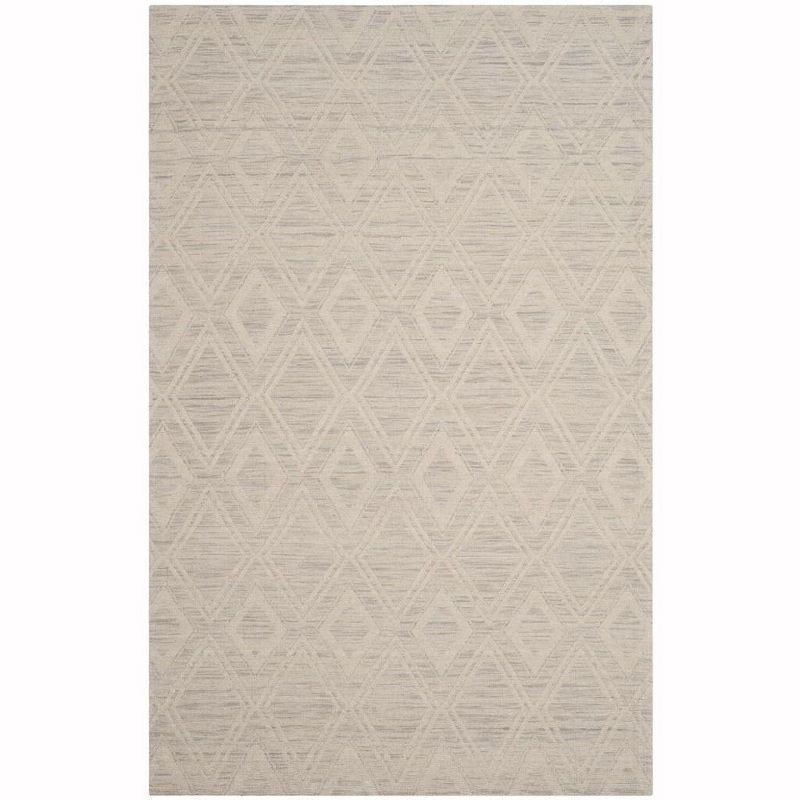 Ivory Flat Woven Handmade Wool Area Rug 6' x 9'