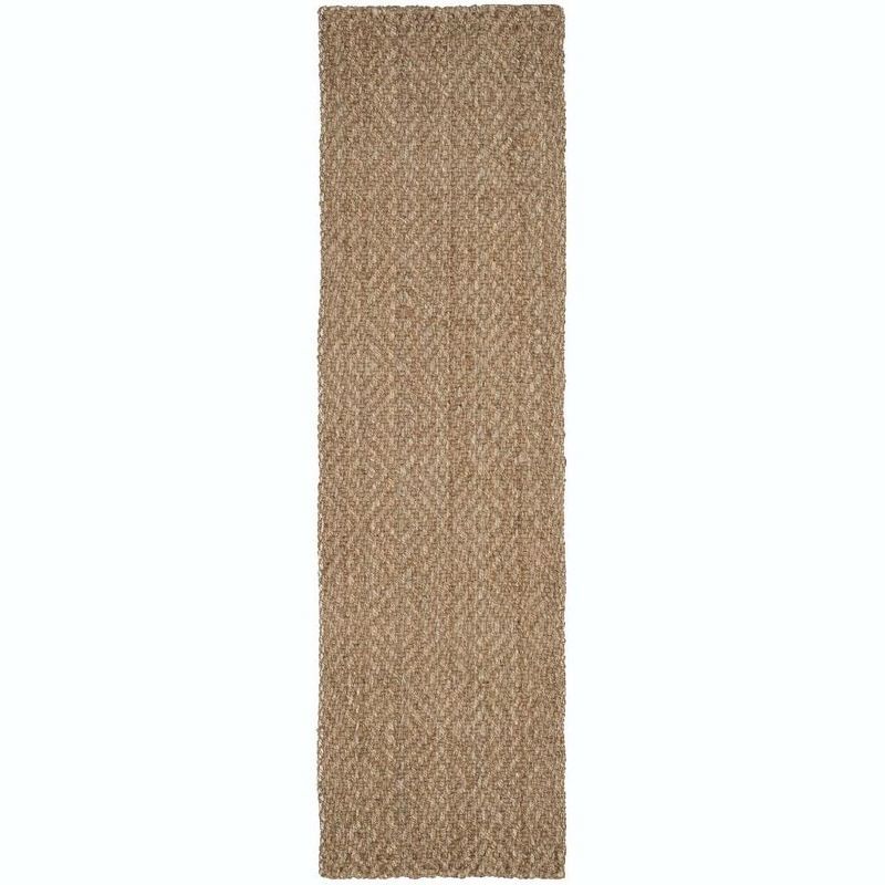 Natural Jute Geometric Flat Woven Runner Rug