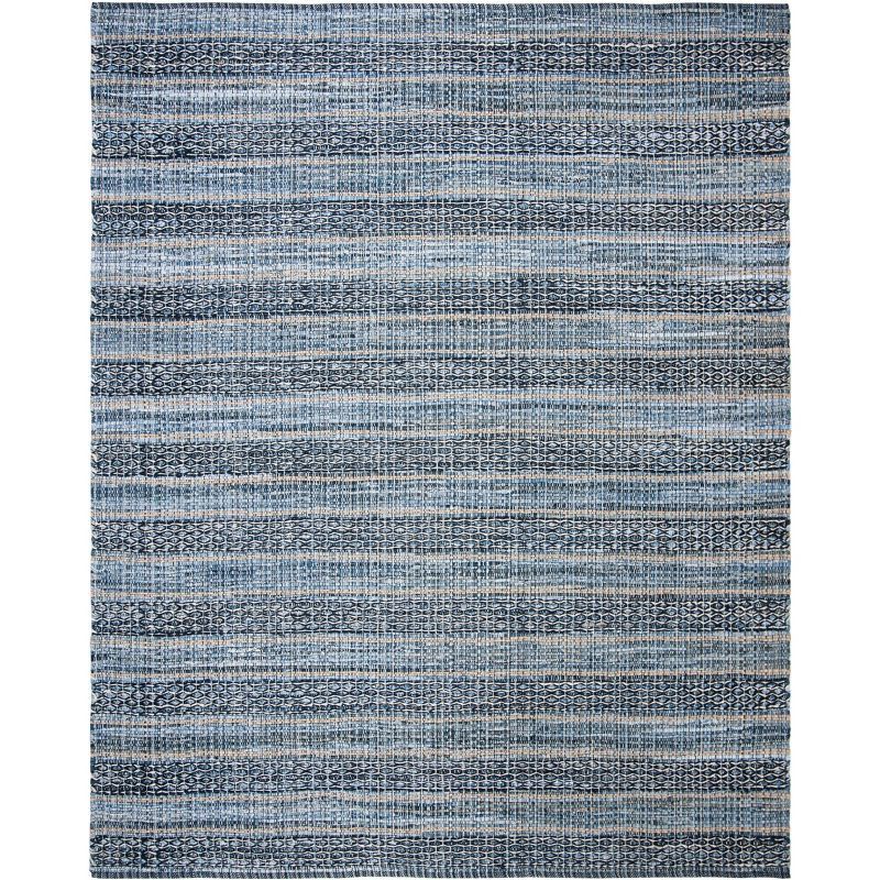 Montauk 8' x 10' Blue Cotton Synthetic Flat Woven Rug