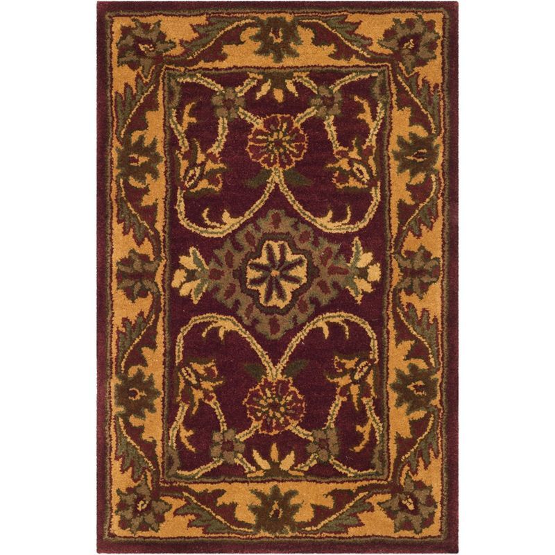 Elegant Jaipur 24" Oval Hand-Tufted Wool Rug in Black/Gold