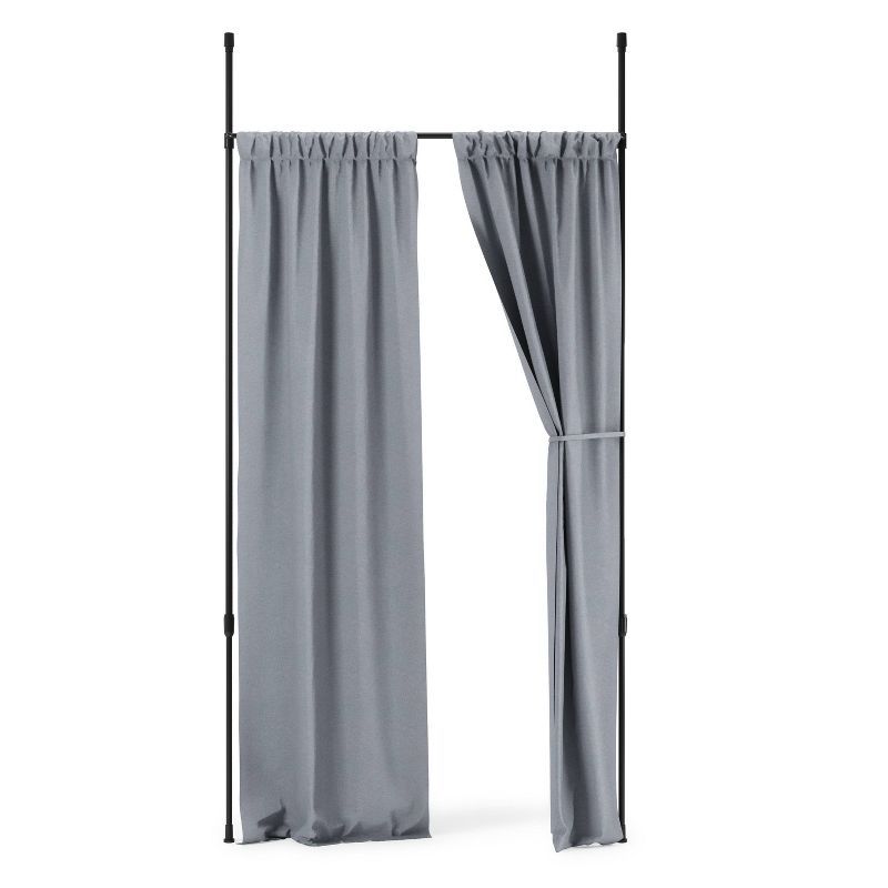 Umbra Black Adjustable Tension Curtain Rod and Room Divider