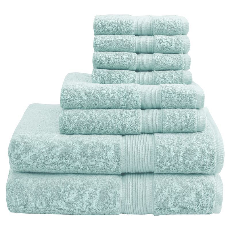 Seafoam Oversized Turkish Cotton 8-Piece Towel Set