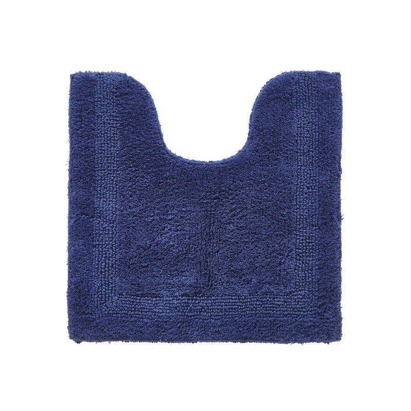 Navy Cotton Reversible Tufted Bath Rug 20" x 20"