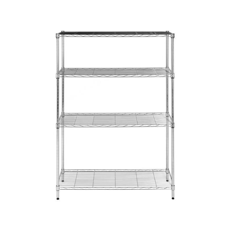 Bravo 4-Tier Chrome Wire Shelving Unit