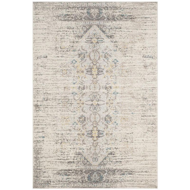 Reversible Gray Synthetic 5'1" x 7'7" Hand-Knotted Area Rug