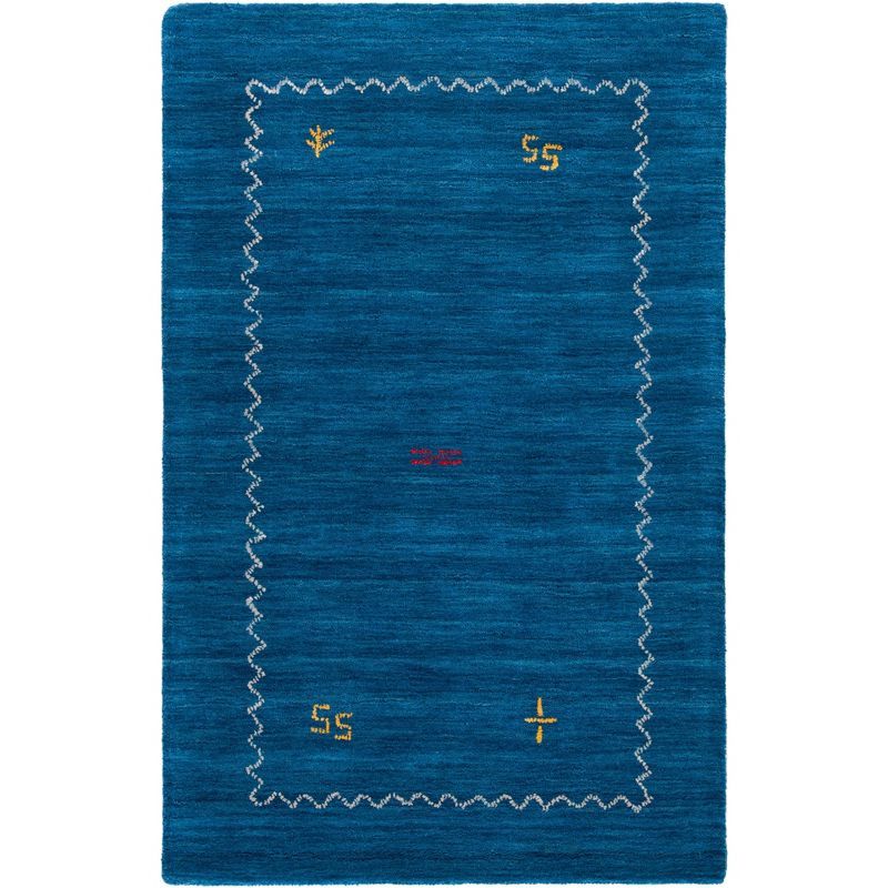 Himalaya Blue Hand-Knotted Wool Area Rug