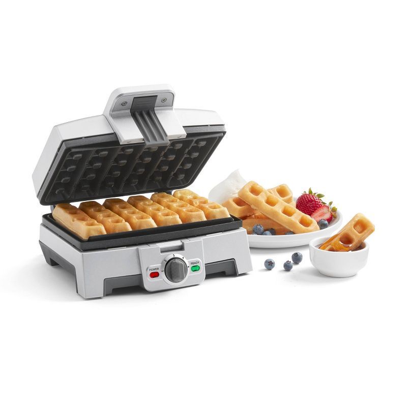 Stainless Steel Belgian Waffle Stick Maker with Adjustable Temperature