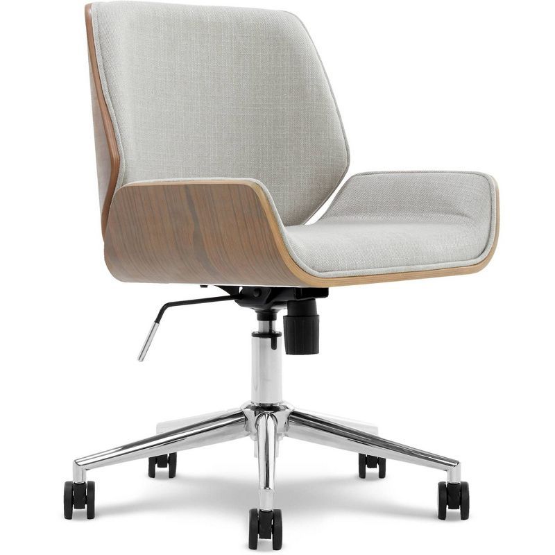 Gray Bentwood Armless Swivel Task Chair