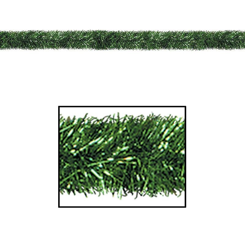 Green Metallic 4" x 100' Outdoor Tinsel Garland