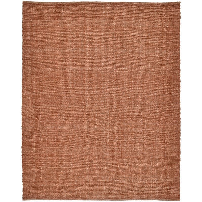 Orange 5' x 8' Flat Woven Chenille Area Rug