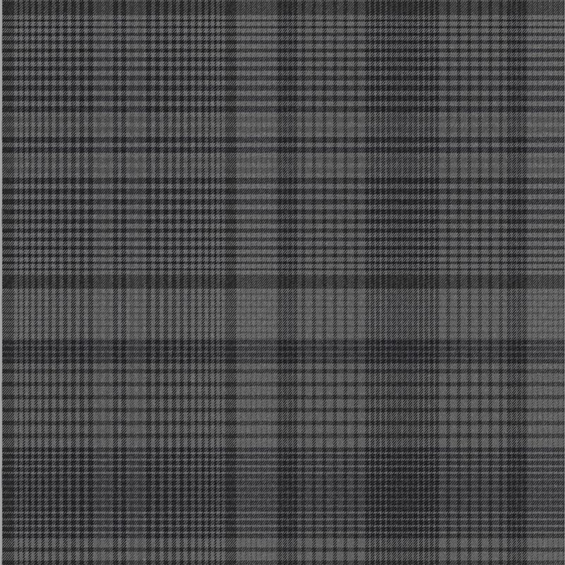 Heritage Charcoal Grey and Black Plaid Wallpaper Roll