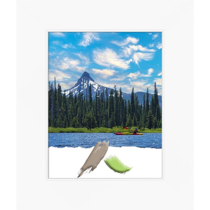 Classic 11x14 Matte White Plastic Wall Picture Frame