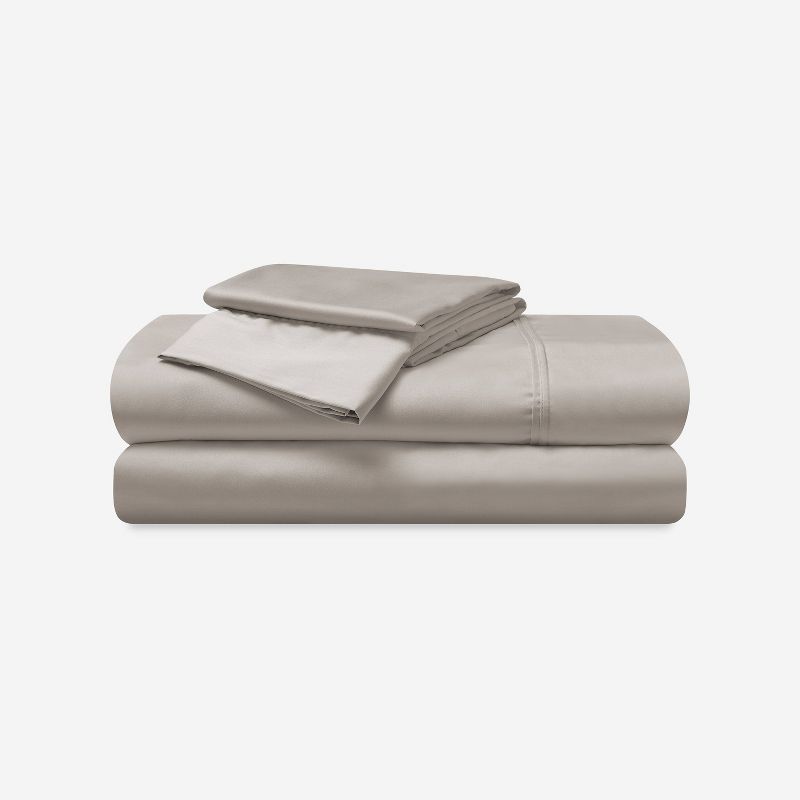 Twin Medium Beige Hyper-Cotton Sheet Set