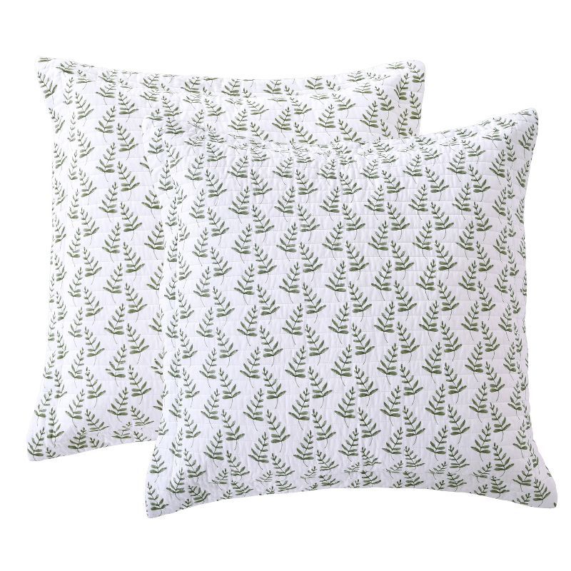 Viviana Botanical Floral Cotton Euro Sham Set of 2