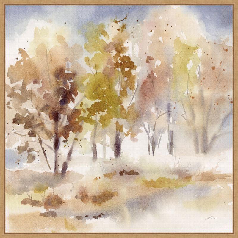 Autumn Grove Botanic-Inspired Framed Canvas Wall Art