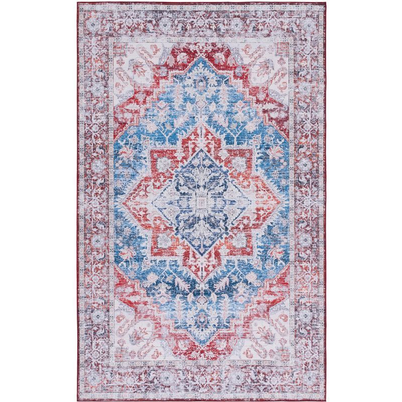 Tucson 3' x 5' Blue Synthetic Hand-knotted Rectangular Rug