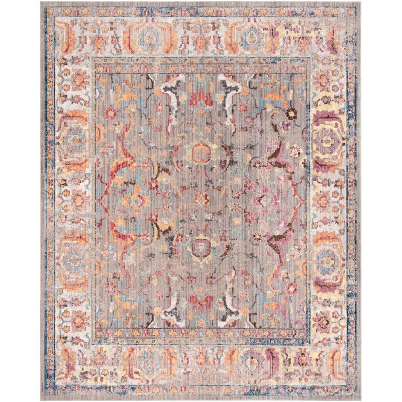 Elysian Gray Hand-Knotted Round Wool Blend Area Rug