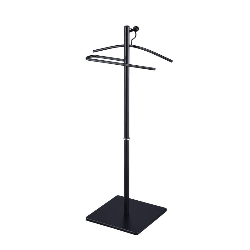 Kumo Black Metal Valet Stand with Removable Hanger