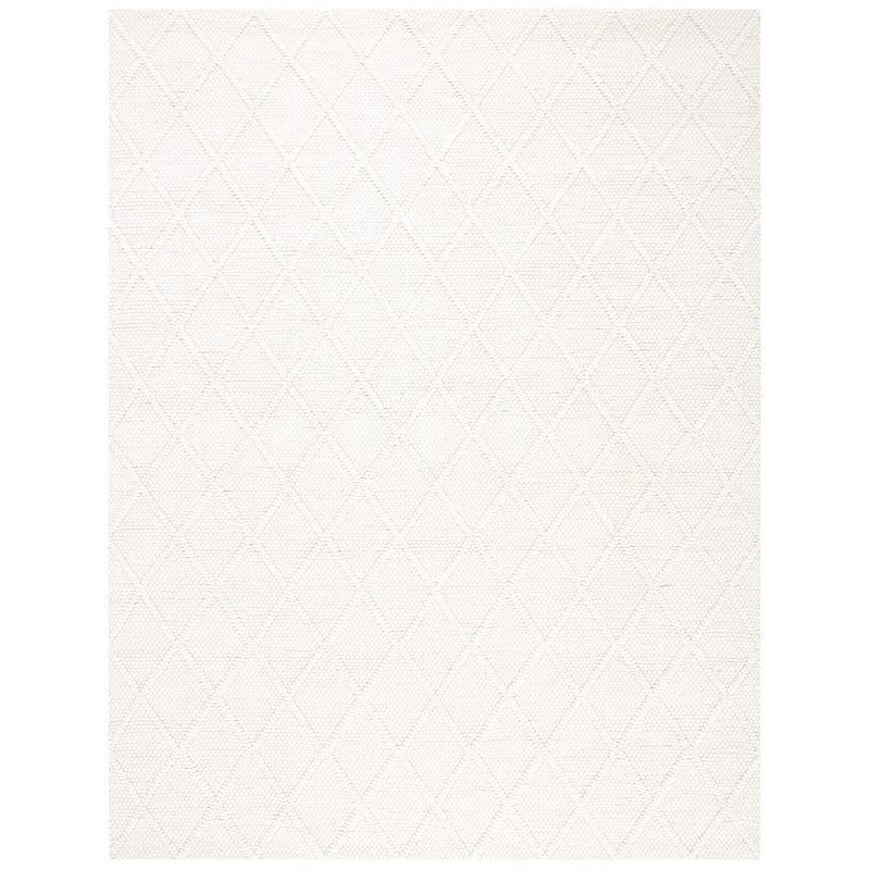 Ivory Hand-Tufted Wool and Viscose 9' x 12' Area Rug