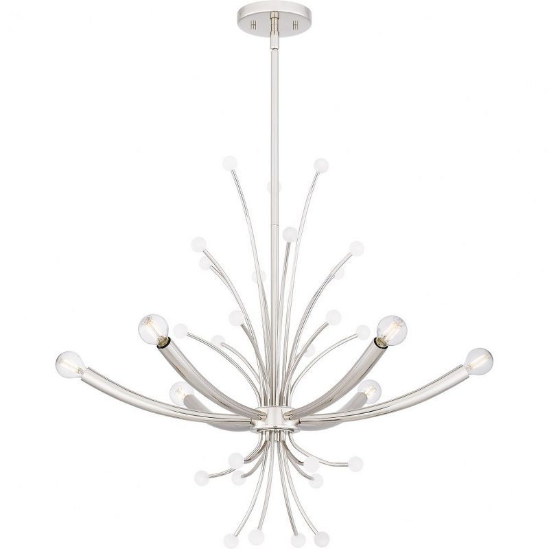 Polished Nickel Sputnik 6-Light Modern Chandelier