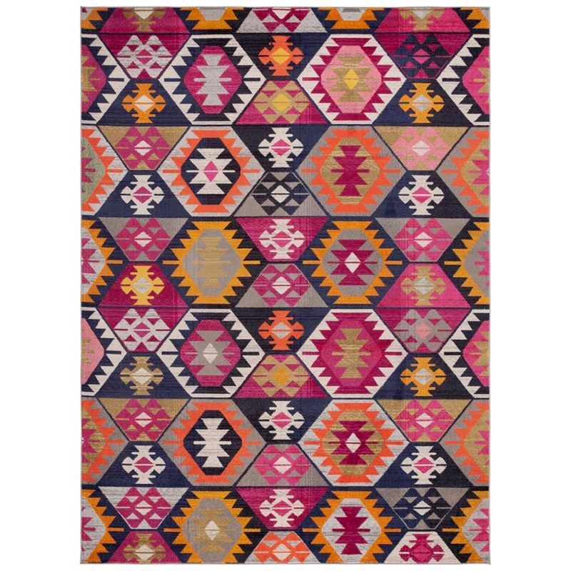 Monaco Multicolor 8' x 11' Geometric Synthetic Area Rug