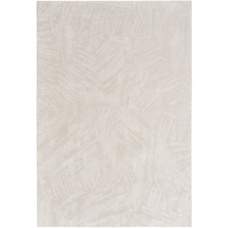 Elysian Ivory Abstract Wool-Blend 5'3" x 7'3" Area Rug