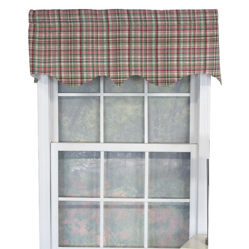 Pastel Plaid Cotton Rod Pocket Window Valance 50" x 17"