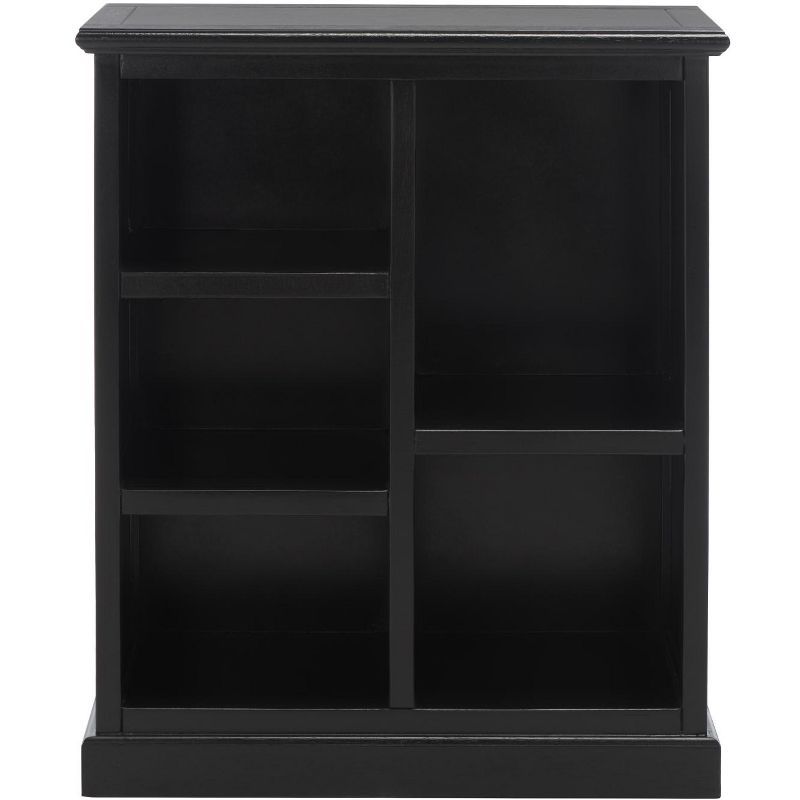 Maralah Black Solid Wood 5-Shelf Cube Bookcase