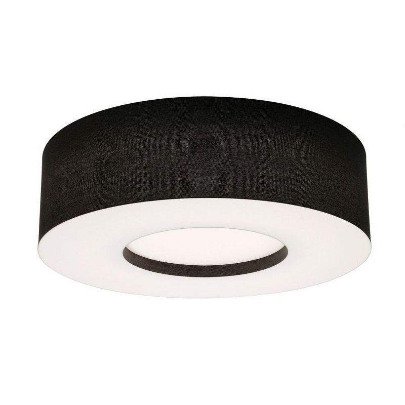 Montclair Black Acrylic Drum Flush Mount Ceiling Light