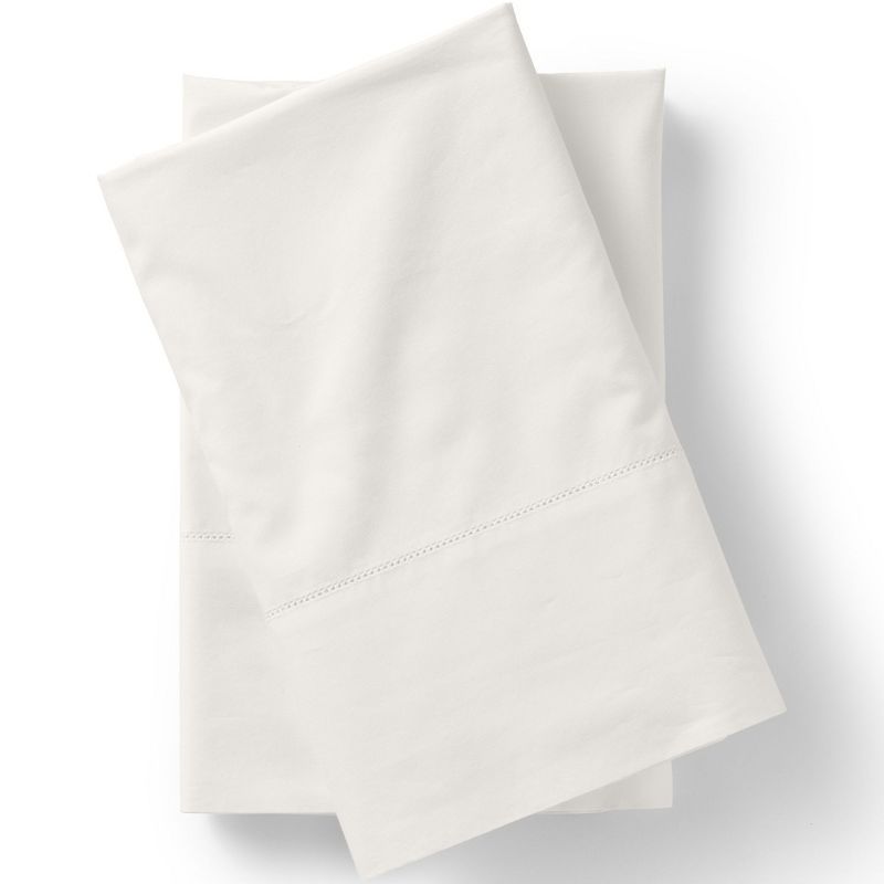 Ivory Cotton Percale Standard/Queen Pillowcase Set