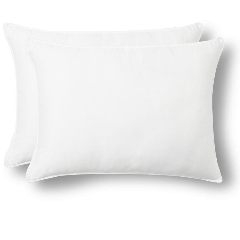 White Hypoallergenic Polyester Universal Sleeper Pillow 2-Pack